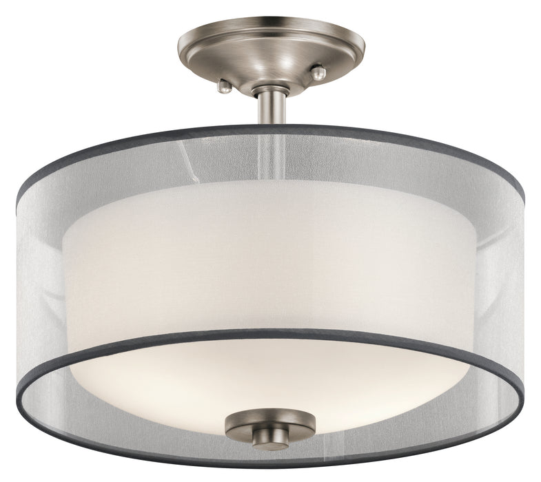 Kichler 43154AP Tallie Two Light Semi Flush Mount, Antique Pewter Main Image.jpg