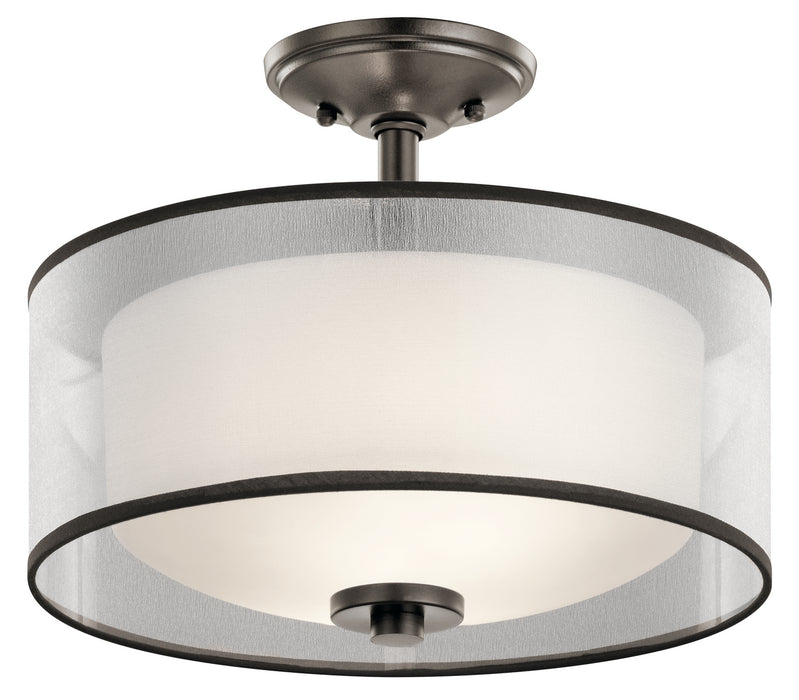 Kichler 43154MIZ Tallie Two Light Semi Flush Mount, Mission Bronze Main Image.jpg