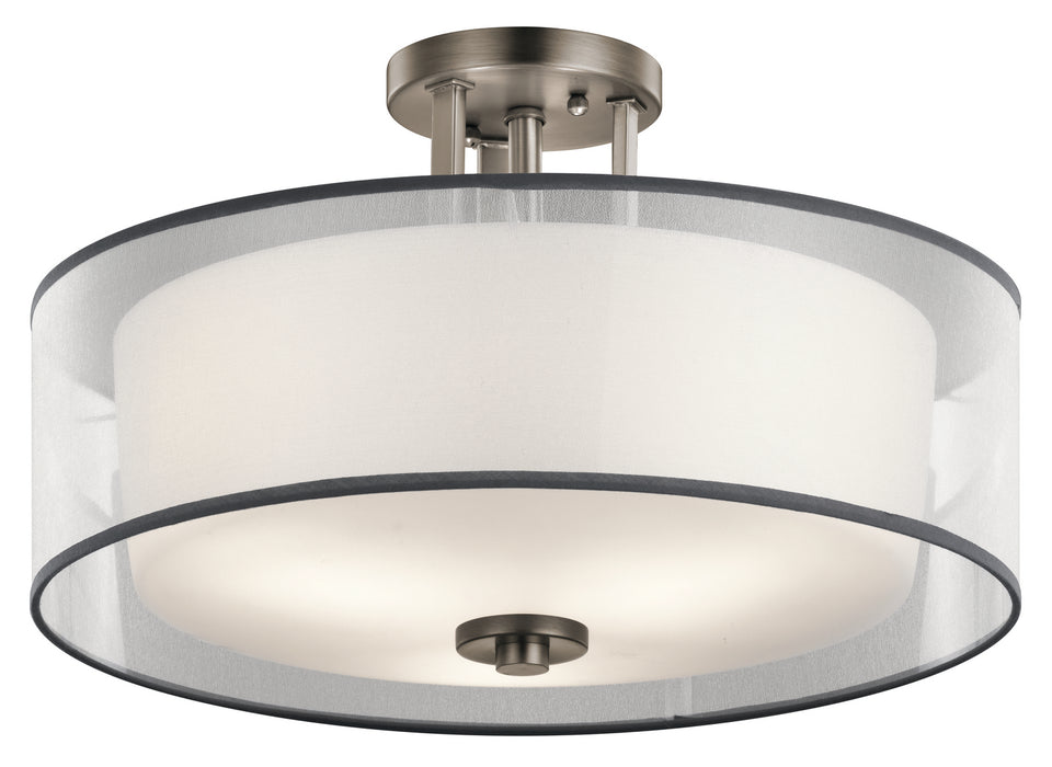 Kichler 43194AP Tallie Three Light Semi Flush Mount, Antique Pewter Main Image.jpg