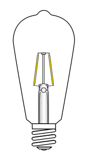 Satco S9579 Light Bulb, Transparent Amber Alternate Image.jpg