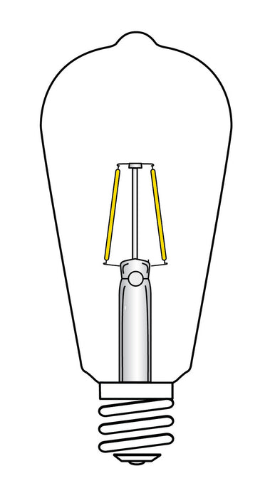 Satco S9579 Light Bulb, Transparent Amber Alternate Image.jpg