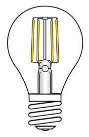 Satco S9583 Light Bulb, Transparent Amber Alternate Image.jpg