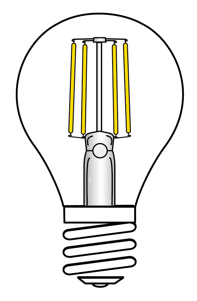 Satco S9583 Light Bulb, Transparent Amber Alternate Image.jpg