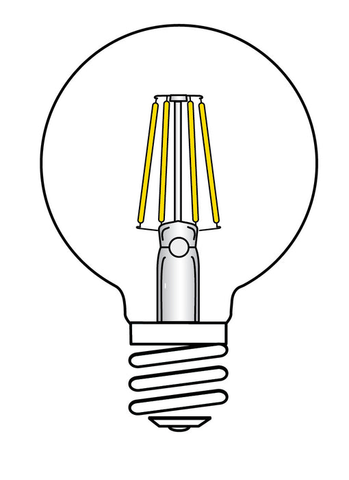 Satco S9584 Light Bulb, Transparent Amber Alternate Image.jpg