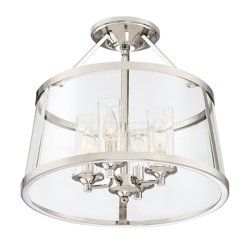 Quoizel BAW1716PK Barlow Four Light Semi-Flush Mount, Polished Nickel Alternate Image 2.jpg