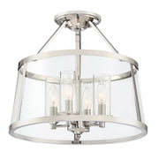 Quoizel BAW1716PK Barlow Four Light Semi-Flush Mount, Polished Nickel Main Image.jpg
