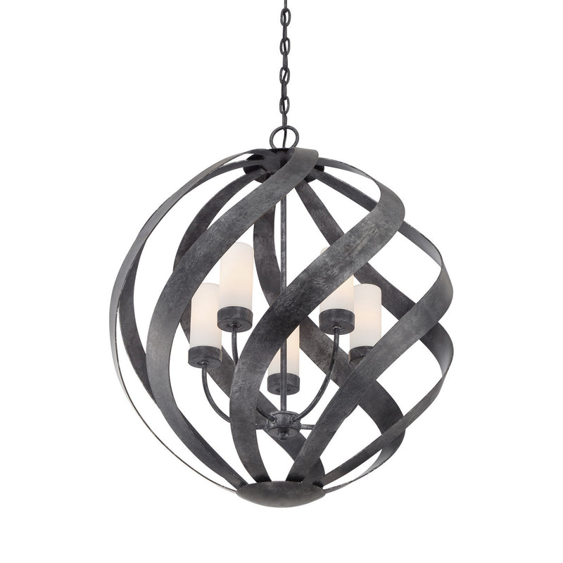 Quoizel BMS2826OK Blacksmith Five Light Pendant, Old Black Finish Alternate Image 3.jpg