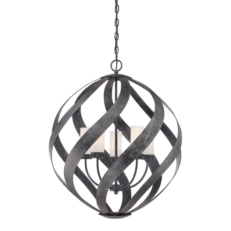 Quoizel BMS2826OK Blacksmith Five Light Pendant, Old Black Finish Main Image.jpg