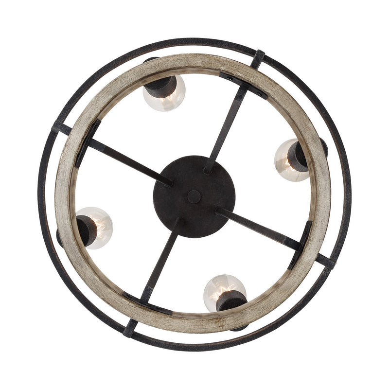 Quoizel BRT1717GK Brockton Four Light Semi-Flush Mount, Grey Ash Alternate Image 8.jpg