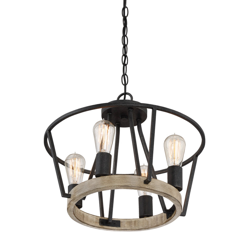 Quoizel BRT1717GK Brockton Four Light Semi-Flush Mount, Grey Ash Alternate Image 2.jpg
