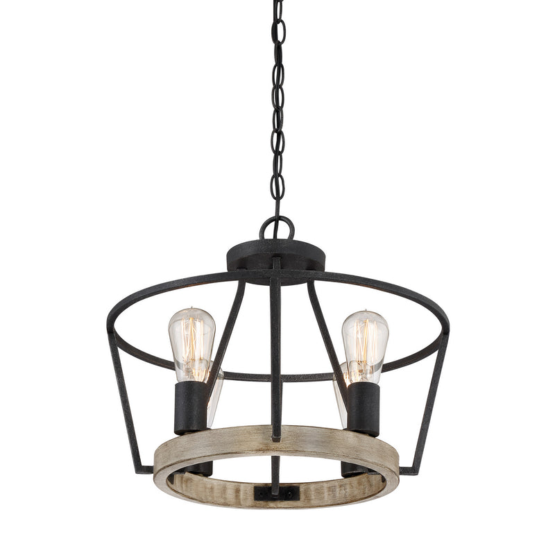 Quoizel BRT1717GK Brockton Four Light Semi-Flush Mount, Grey Ash Alternate Image 3.jpg