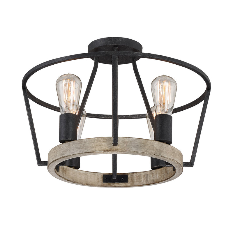 Quoizel BRT1717GK Brockton Four Light Semi-Flush Mount, Grey Ash Alternate Image 7.jpg