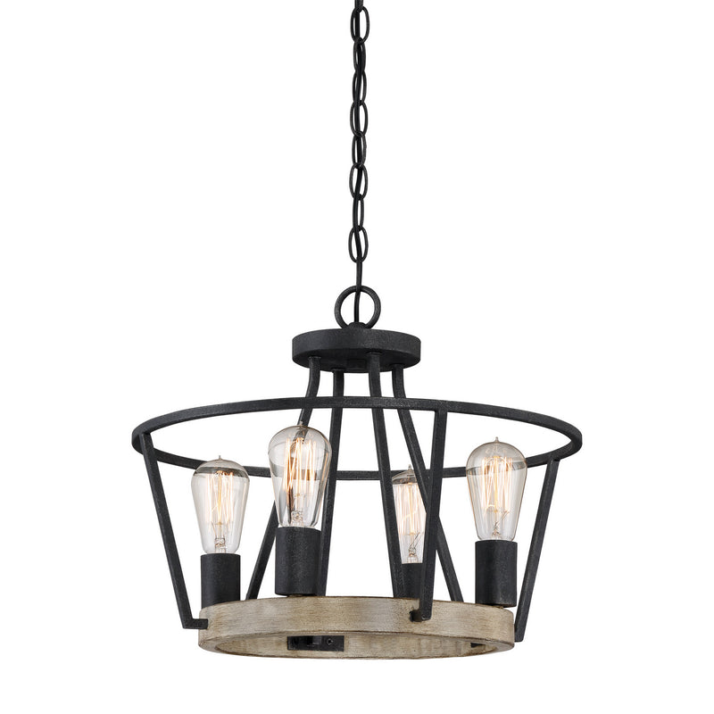 Quoizel BRT1717GK Brockton Four Light Semi-Flush Mount, Grey Ash Main Image.jpg