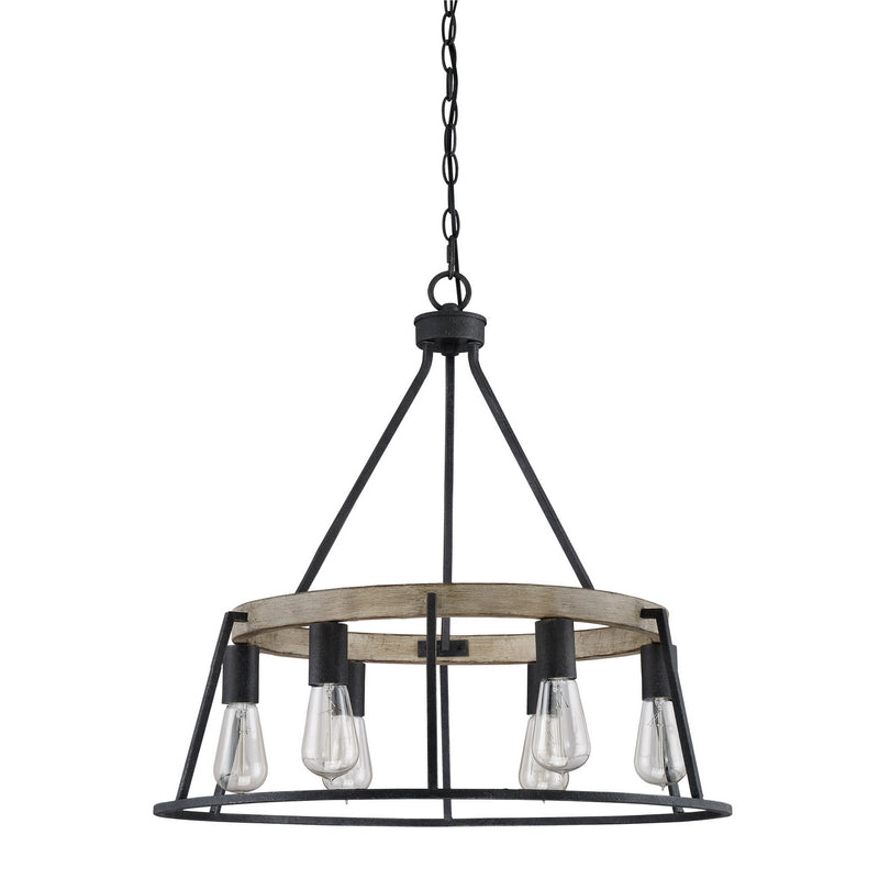 Quoizel BRT5006GK Brockton Six Light Chandelier, Grey Ash Alternate Image.jpg
