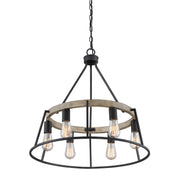 Quoizel BRT5006GK Brockton Six Light Chandelier, Grey Ash Alternate Image 2.jpg