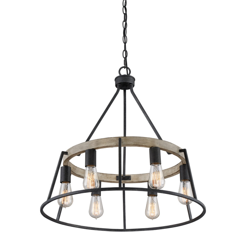 Quoizel BRT5006GK Brockton Six Light Chandelier, Grey Ash Alternate Image 2.jpg