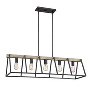 Quoizel BRT542GK Brockton Five Light Island Chandelier, Grey Ash Main Image.jpg