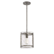 Quoizel FTS1509MM Fortress One Light Mini Pendant, Mottled Silver Alternate Image.jpg
