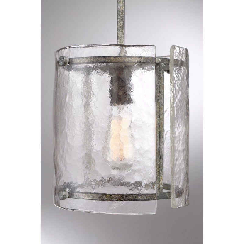 Quoizel FTS1509MM Fortress One Light Mini Pendant, Mottled Silver Alternate Image 3.jpg