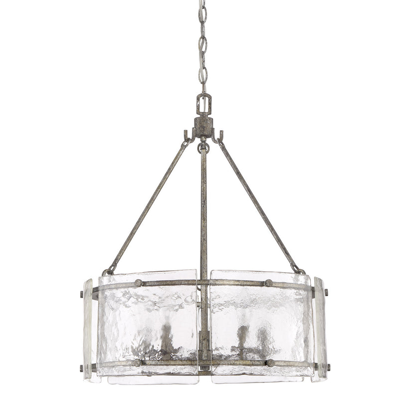 Quoizel FTS2821MM Fortress Five Light Pendant, Mottled Silver Alternate Image.jpg