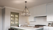 Quoizel FTS2821MM Fortress Five Light Pendant, Mottled Silver Alternate Image.jpg