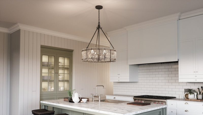 Quoizel FTS2821MM Fortress Five Light Pendant, Mottled Silver Alternate Image.jpg