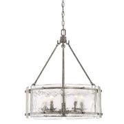 Quoizel FTS2821MM Fortress Five Light Pendant, Mottled Silver Main Image.jpg