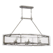 Quoizel FTS638MM Fortress Six Light Island Chandelier, Mottled Silver Alternate Image.jpg