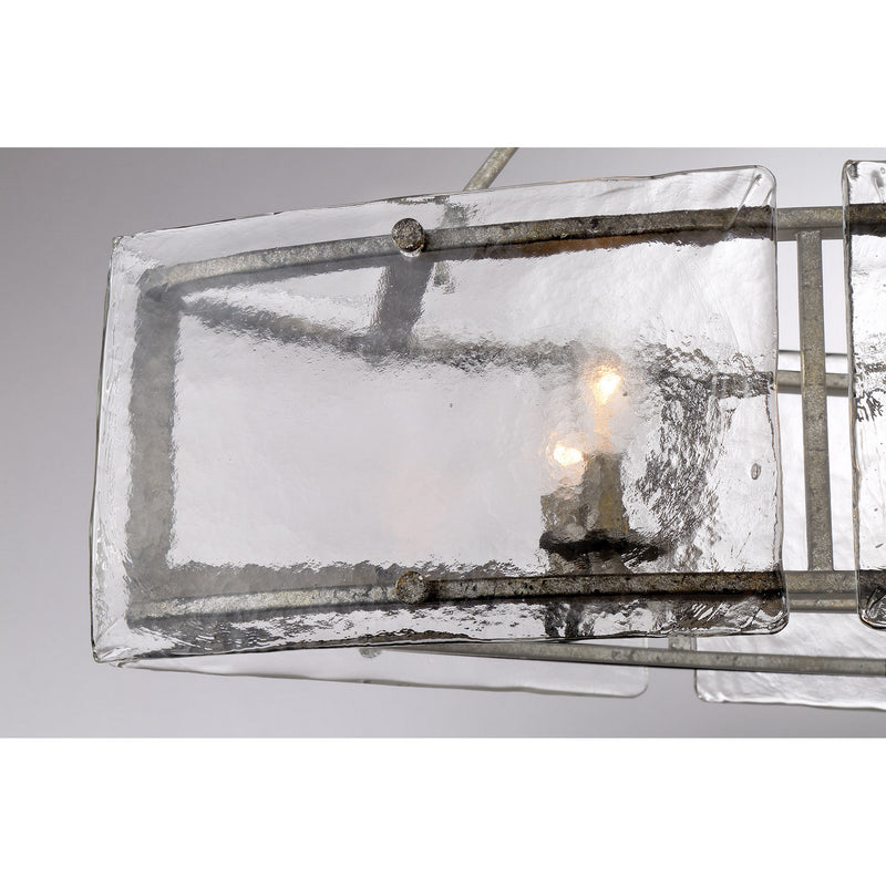 Quoizel FTS638MM Fortress Six Light Island Chandelier, Mottled Silver Alternate Image 3.jpg