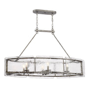 Quoizel FTS638MM Fortress Six Light Island Chandelier, Mottled Silver Main Image.jpg