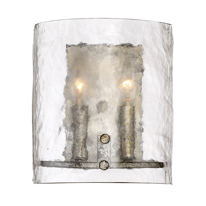 Quoizel FTS8802MM Fortress Two Light Wall Sconce, Mottled Silver Main Image.jpg