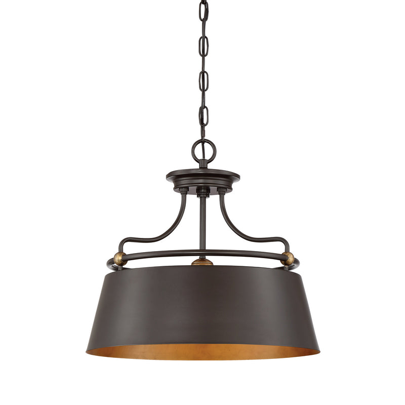 Quoizel FV2818WT Fairview Three Light Pendant, Western Bronze Main Image.jpg