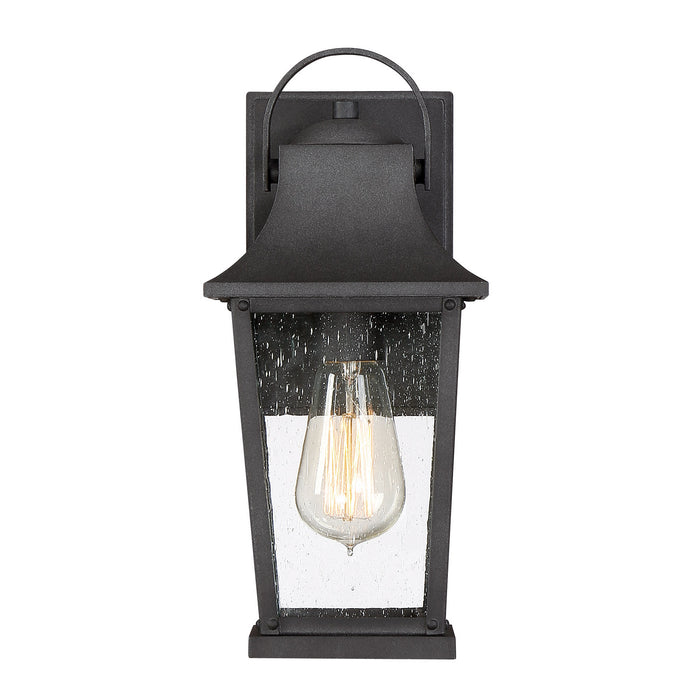 Quoizel GLV8406MB Galveston One Light Outdoor Wall Lantern, Mottled Black Alternate Image 2.jpg