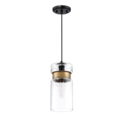 Quoizel GTG1506K Gathering One Light Mini Pendant, Mystic Black Alternate Image.jpg