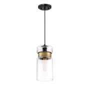 Quoizel GTG1506K Gathering One Light Mini Pendant, Mystic Black Main Image.jpg