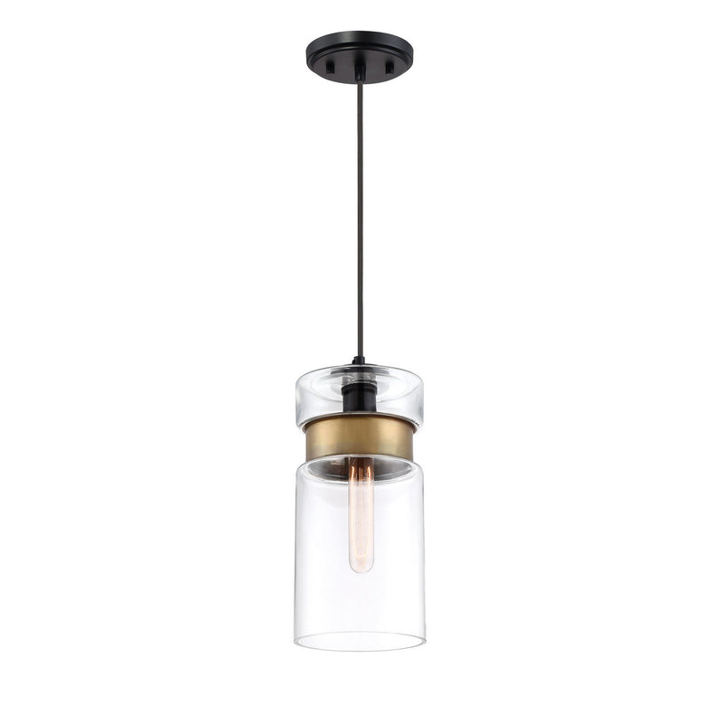 Quoizel GTG1506K Gathering One Light Mini Pendant, Mystic Black Main Image.jpg