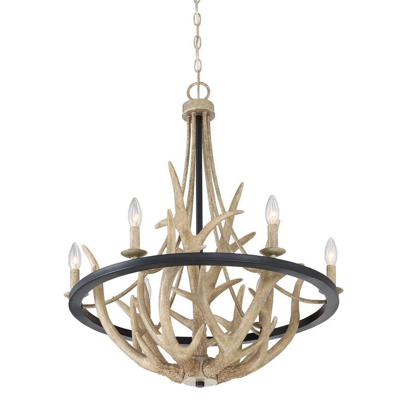 Quoizel JR5006EK Journey Six Light Chandelier, Earth Black Alternate Image 2.jpg