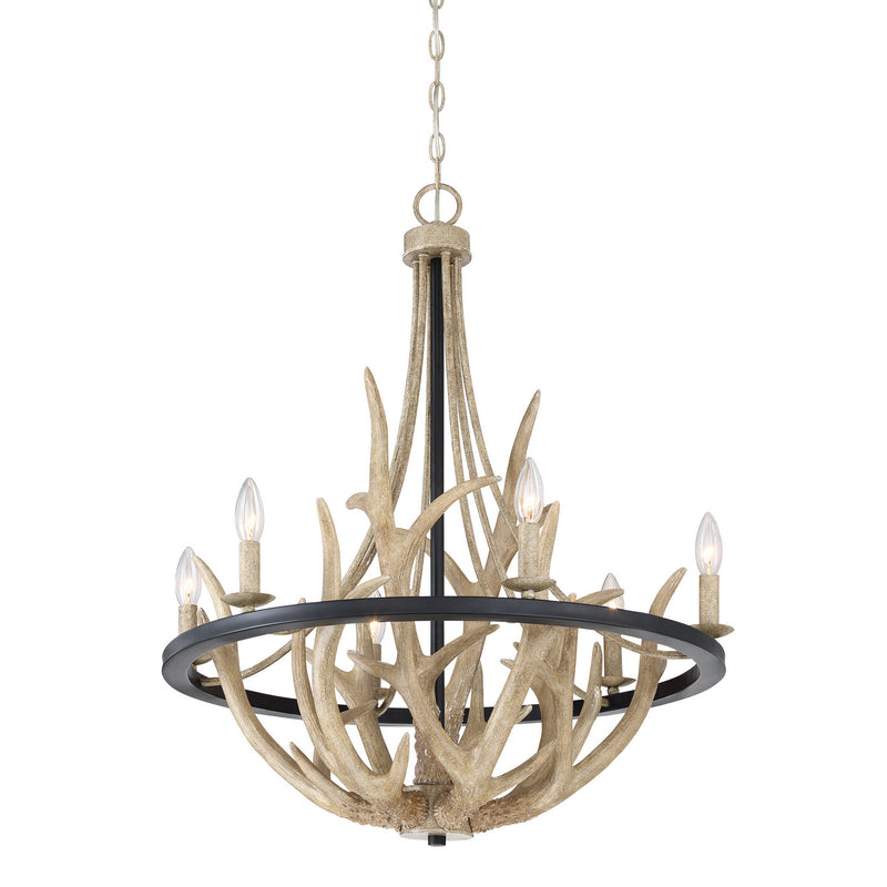 Quoizel JR5006EK Journey Six Light Chandelier, Earth Black Alternate Image 3.jpg