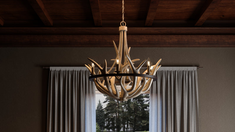 Quoizel JR5006EK Journey Six Light Chandelier, Earth Black Alternate Image.jpg