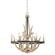 Quoizel JR5006EK Journey Six Light Chandelier, Earth Black Main Image.jpg