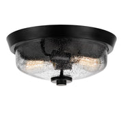 Quoizel QF3414EK Radius Two Light Flush Mount, Earth Black Main Image.jpg