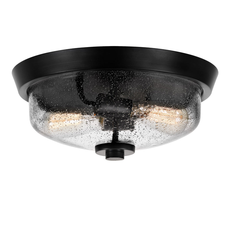Quoizel QF3414EK Radius Two Light Flush Mount, Earth Black Main Image.jpg