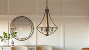 Quoizel SHR2818RK Shire Four Light Pendant, Rustic Black Alternate Image.jpg