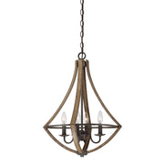 Quoizel SHR2818RK Shire Four Light Pendant, Rustic Black Main Image.jpg