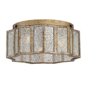 Quoizel SRE1616AGL Shrine Three Light Flush Mount, Aged Gold Main Image.jpg