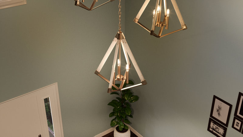 Quoizel VP5203WS Viewpoint Three Light Foyer Pendant, Weathered Brass Alternate Image.jpg