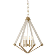Quoizel VP5204WS Viewpoint Four Light Foyer Pendant, Weathered Brass Main Image.jpg