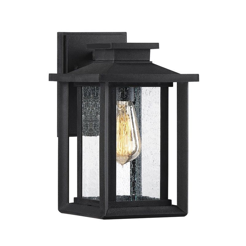Quoizel WKF8407EK Wakefield One Light Outdoor Wall Lantern, Earth Black Main Image.jpg