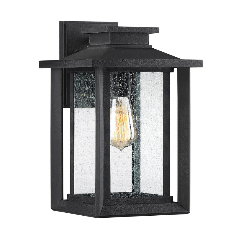 Quoizel WKF8409EK Wakefield One Light Outdoor Wall Lantern, Earth Black Main Image.jpg