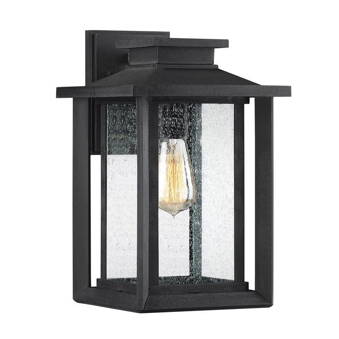 Quoizel WKF8409EK Wakefield One Light Outdoor Wall Lantern, Earth Black Main Image.jpg